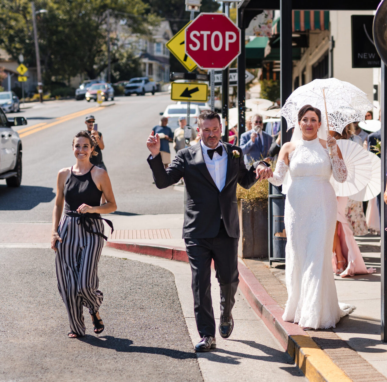 Emily coordinating a wedding